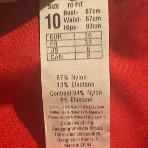 Seafolly High Waist Bikini Bottom Petal Edge Chilli - Picture 10 of 16